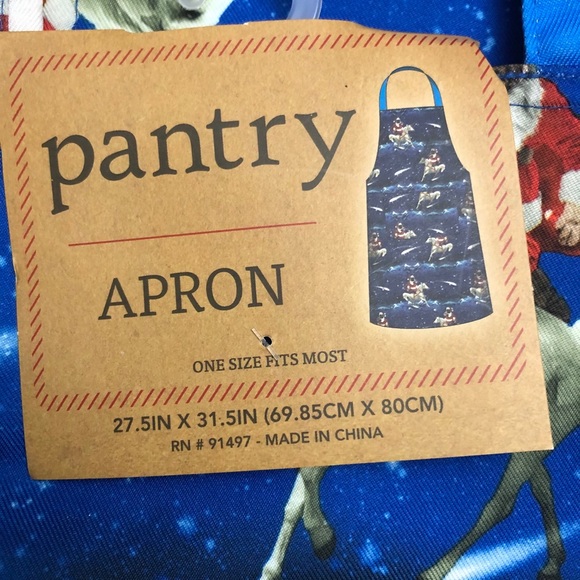 Apron-Christmas Santa Pug riding Unicorn in Space - Picture 4 of 5